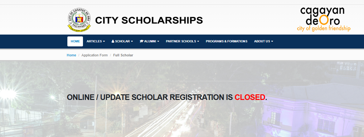 City Scholarship 2026-2027 Online Application | Apply Now